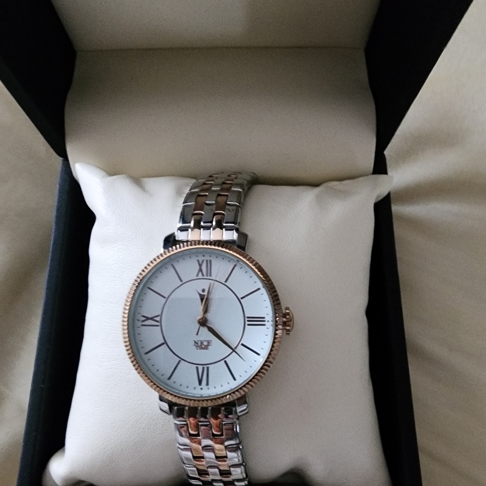 Annie Silver and Rose Gold Women's Watch